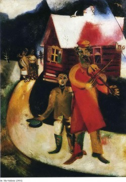 Marc Chagall Painting - El violinista contemporáneo Marc Chagall